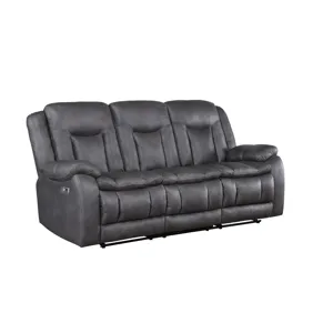 Morello Sofa W/Power Footrest Gray