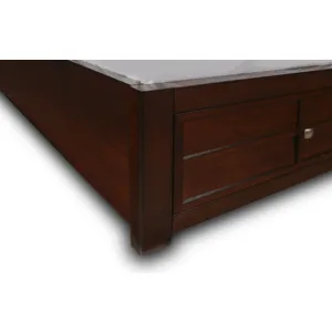 Kensington 5/0 Q Stg Footboard & Slats- Burnished Cherry