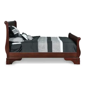 Versailles 5''0" Q Sleigh Headboard- Bordeaux