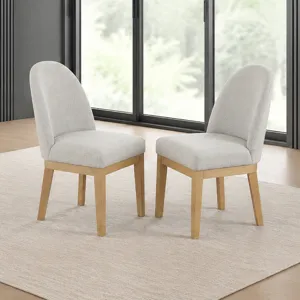 Essence Upholstered Curved Back Chair-Natural