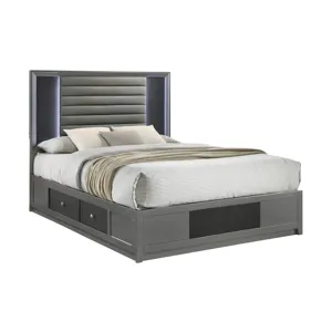 Nocturne Platform Siderails & Slats-Slate - Queen