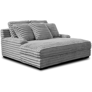 Embrace Dual Chaise Lounge-Gray