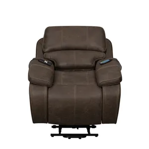 Brookings Power Lift Recliner W Heat & Massage-Brown