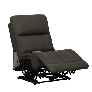 Gaia Armless Recliner W/Power Headrest, Footrest, Massage, Heat-Sable