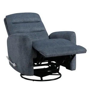 Takami Swivel Recliner-Blue Poly