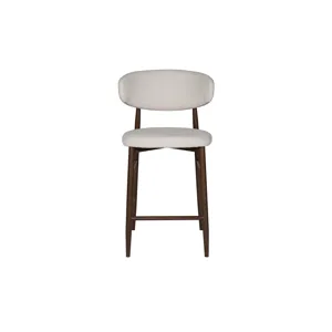 Royce Counter Chair W/Walnut Metal Frame-Beige(2 Per Carton)