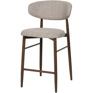 Royce Counter Chair W/Walnut Metal Frame-Toast(2 Per Carton)