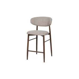 Royce Counter Chair W/Walnut Metal Frame-Toast(2 Per Carton)