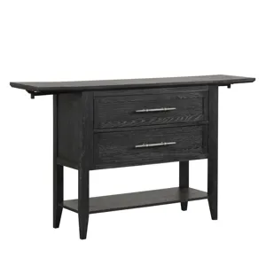 Sable Crest Drop Leaf Server-Black