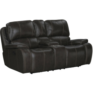 Brookings Console Loveseat W Dual Recliners-Charcoal