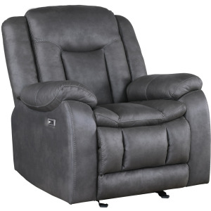 Morello Glider Recliner W/Power Footrest Gray