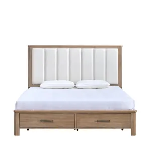 Anika Storage Footboard & Roll Out Slats-Natural - King