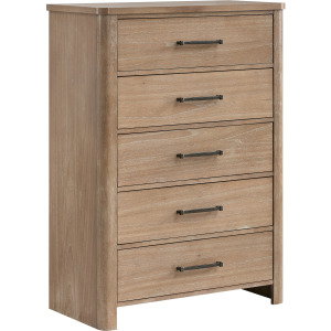 Anika Bedroom Anika 5 Drawer Chest-Natural