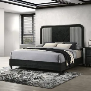 Skyline Headboard, Footboard & Slat Kit-Onyx - Queen