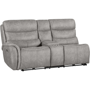 Kamari LAF Console Loveseat W/Dual Power Headrest & Footrest-Gray