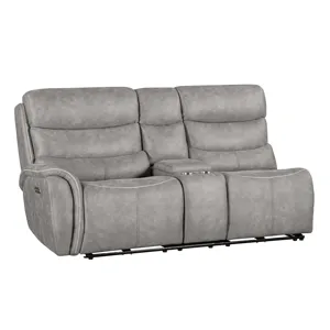 Kamari LAF Console Loveseat W/Dual Power Headrest & Footrest-Gray