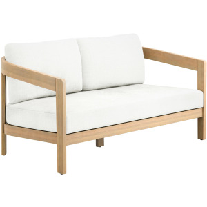 Wesley Patio Loveseat W White Cushions