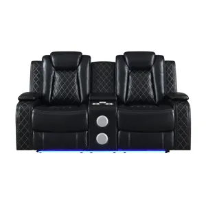 Orion II Console Loveseat W Power Footrest & Headrest-Black