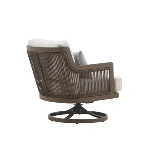 Genova Patio Swivel Club Chair W/Accent Pillow(2 Per Carton)