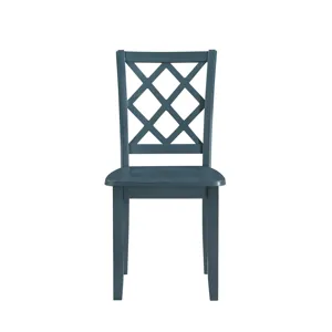 Trellis 5 PC Round Dining Set, Table & 4 Chairs Blue