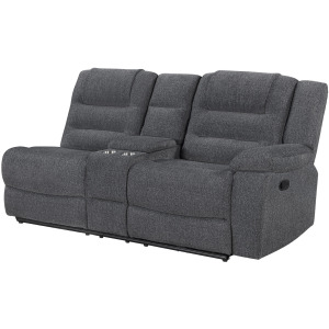 Redondo RAF Console Loveseat W/1 Recliner-Dk Gray