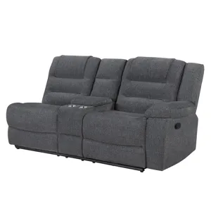 Redondo RAF Console Loveseat W/1 Recliner-Dk Gray