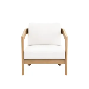 Wesley Patio Club Chair W White Cushion