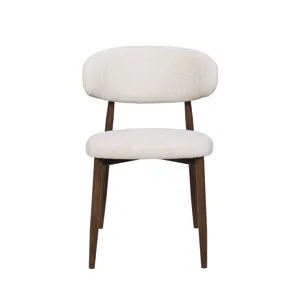 Royce Side Chair W Walnut Metal Frame-Beige(2 Per Carton)
