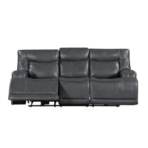 Titan Sofa W/Power Headrest & Footrest-Gray