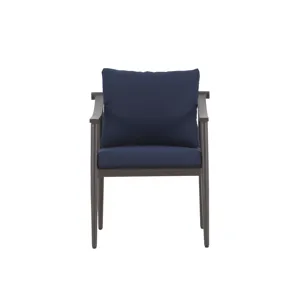 Moana Patio Side Chair, Blue Cushions(2 Per Carton)
