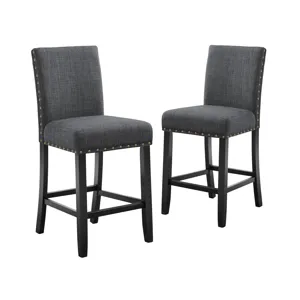 Crispin Granite Gray Counter Chair- (2/Ctn)