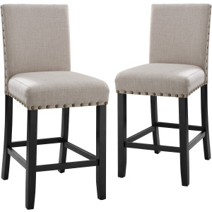 Crispin Natural Beige Counter Chair (2/Ctn)