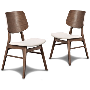 Oscar Wood Back Chair Walnut, 2 PC Per Carton