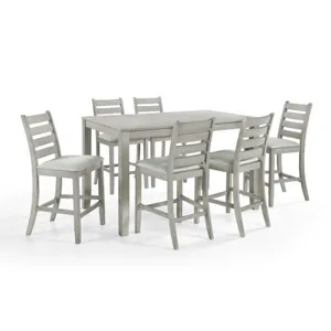 Pascal  Ladderback Counter Chair (2 Per Carton)-Driftwood