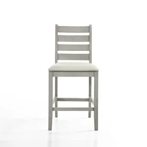 Pascal  Ladderback Counter Chair (2 Per Carton)-Driftwood