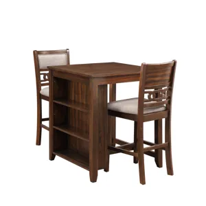 Gia 30" Counter Table W/2 Chairs & Stg Shelf-Cherry