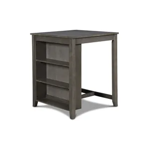 Gia 30" Counter Table W/2 Chairs & Stg Shelf-Gray