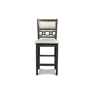 Gia 30" Counter Table W/2 Chairs & Stg Shelf-Gray