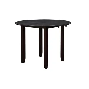 Gia 42" Dining  Drop Leaf Table W/2 Chairs-Ebony