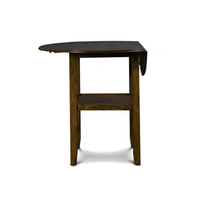 Gia 42" Counter  Drop Leaf Table W/2 Chairs-Brown