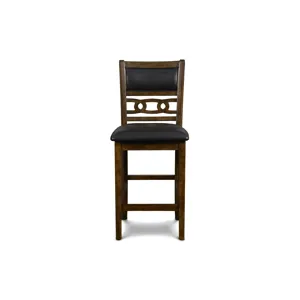Gia 42" Counter  Drop Leaf Table W/2 Chairs-Brown