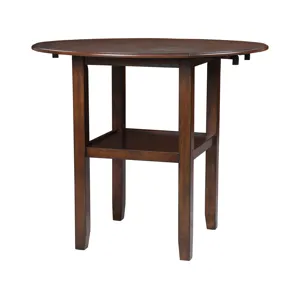 Gia 42" Counter  Drop Leaf Table W/2 Chairs-Cherry