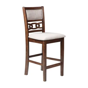 Gia 42" Counter  Drop Leaf Table W/2 Chairs-Cherry