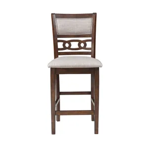Gia 42" Counter  Drop Leaf Table W/2 Chairs-Cherry