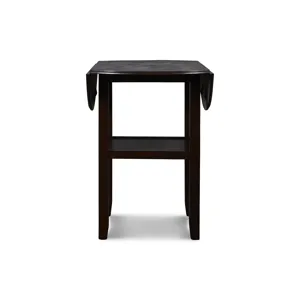 Gia 42" Counter  Drop Leaf Table W/2 Chairs-Ebony