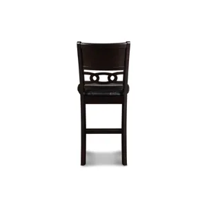 Gia 42" Counter  Drop Leaf Table W/2 Chairs-Ebony