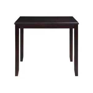 Gia 5Pc 42" Square  Counter Table & 4 Chairs-Ebony