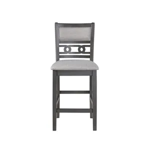 Gia 5Pc 42" Square Counter Table & 4 Chairs-Gray