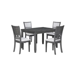 Gia 5Pc 48" Rect. Dining Table & 4 Chairs-Gray
