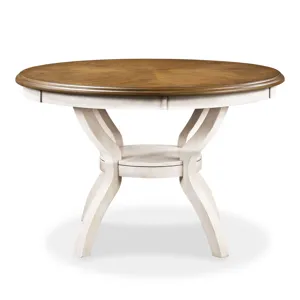 Cori Round Dining 5 Pc Set-Bisque/Brown